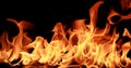 Closeup Fire flame abstract background Royalty Free Stock Photo