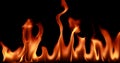 Closeup Fire flame abstract background Royalty Free Stock Photo