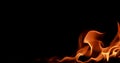 Closeup Fire flame abstract background Royalty Free Stock Photo