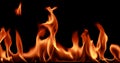 Closeup Fire flame abstract background Royalty Free Stock Photo