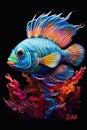 Closeup Fish Page with Specular Highlights and Large Smoke