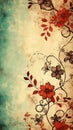 Closeup of a floral design with gentle harmonic colors of red, b