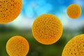 Flower Pollen Particles 3D Illustration Royalty Free Stock Photo