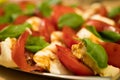 A side closeup of mediterran food on a plate