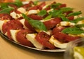 A side closeup of mediterran food on a plate