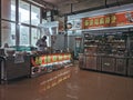 food stall at a school canteen in Wuhan city china