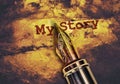 Pen and text My Story Royalty Free Stock Photo