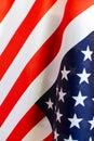 Closeup of bright American flag as a background