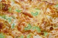 Closeup fragment of an omelette Royalty Free Stock Photo