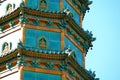 Closeup of the Fragrant Hills Pagoda glazed tower in Xiangshan park, Beijing, China