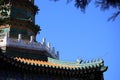 Closeup of the Fragrant Hills Pagoda glazed tower in Xiangshan park, Beijing, China