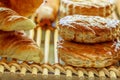 Closeup on apple turnovers in french pastry Royalty Free Stock Photo