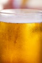 Closeup with fresh beer Royalty Free Stock Photo