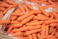 Closeup of fresh carrots in market Royalty Free Stock Photo