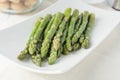 Closeup of fresh cooked asparagus Royalty Free Stock Photo