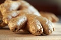 Closeup of fresh ginger root Royalty Free Stock Photo