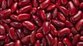 Fresh glossy red beans background. AI generated.