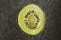 Closeup of fresh kiwi fruit slice Royalty Free Stock Photo