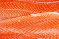 Closeup fresh norwegian salmon fillet fish on professional restaurant kitchen. Textured background. Concept carving fish, cooking Royalty Free Stock Photo