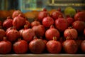 Closeup of fresh ripe pomegranates Royalty Free Stock Photo