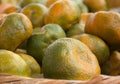 Closeup of fresh tangerines Royalty Free Stock Photo