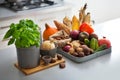 Closeup on fresh vegetables on table Royalty Free Stock Photo