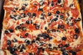 Closeup of fresh vegetarian pizza Royalty Free Stock Photo