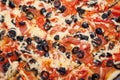 Closeup of fresh vegetarian pizza Royalty Free Stock Photo