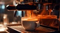 closeup of a freshly brewed cup of coffee