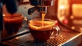 closeup of a freshly brewed cup of coffee