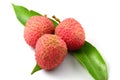 Closeup of freshly Lychee fruits
