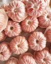 Closeup of freshly peeled pomelo fruit, Binan wholesalemarket