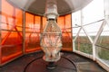 Closeup of a Fresnel lens of a lighthouse in Estonia Royalty Free Stock Photo