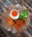Closeup Fried Chicken From Indonesia