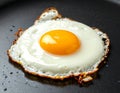 Close Up Of Fried Egg In Pan Royalty Free Stock Photo
