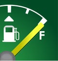 Closeup Full eco green gas tank