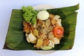 Closeup of gado-gado, Indonesian salad dish Royalty Free Stock Photo