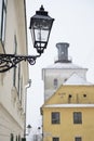 Closeup of a gas lantern in Zagreb, Croatia