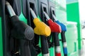 Closeup of gasoline station, gas pump Royalty Free Stock Photo