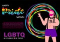 LGBTQ pride mount in poster`s campaign in vector design