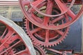 Closeup of Gears on an Antique Steam Engine