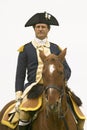 A closeup of General George Washington at the 225th Anniversary of the Victory at Yorktown, a reenactment of the siege of Yorktown Royalty Free Stock Photo