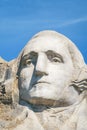 Closeup of George Washington, First President of the United States. Presidential sculpture at Mount Rushmore National Monument, So Royalty Free Stock Photo