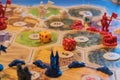 Closeup of a German board game called Settlers of Catan Royalty Free Stock Photo
