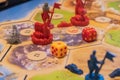 Closeup of a German board game called Settlers of Catan Royalty Free Stock Photo