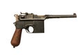 Closeup of a German Mauser pistol Royalty Free Stock Photo