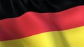 German flag, waving in the wind Royalty Free Stock Photo
