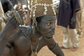 Closeup of a Ghanaian spiritual dancer, Shaman