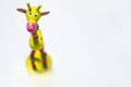 Closeup giraffe face toy