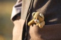 Closeup of girl with teddy bear